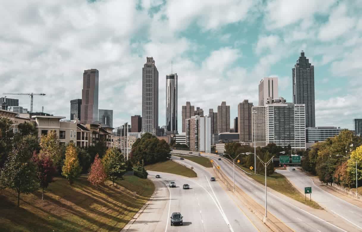 The city skyline of Atlanta.