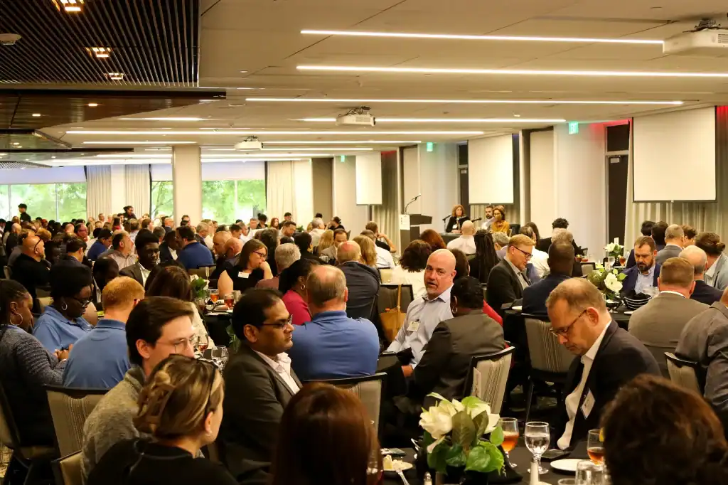 The University of Georgia’s fifth annual Electric Mobility Summit drew participants from more than 95 organizations from across the statewide and national electric mobility ecosystem. (Photo by Lillian Ballance)